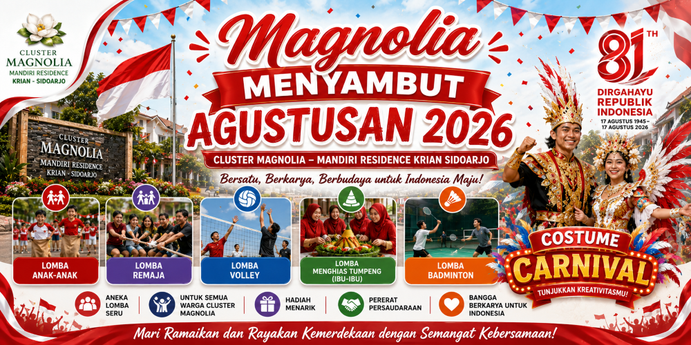 POSTER MAGNOLIA MENYAMBUT AGUSTUSAN rrr